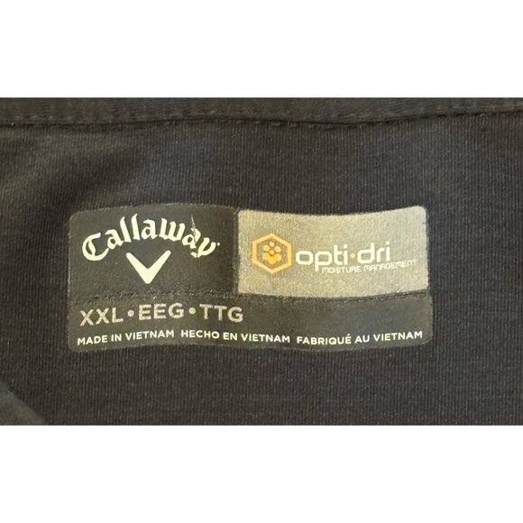 Men's Callaway Brand Opti-Dri Black Polo Shirt "State Fair Park" Size XXL-READ - Picture 13 of 16